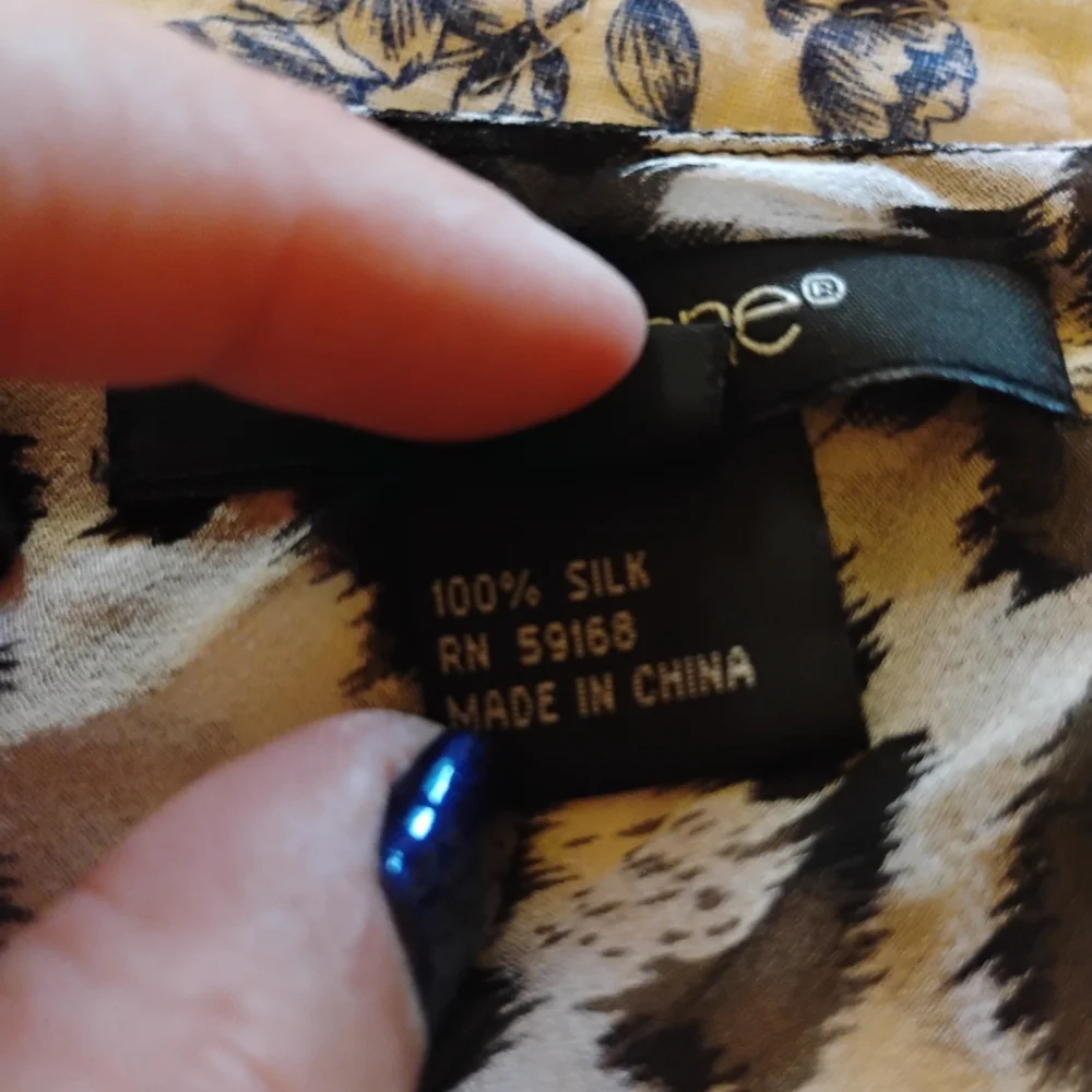 Leopard Print Cami Top and Skirt Silk Set - Picture 4 of 11